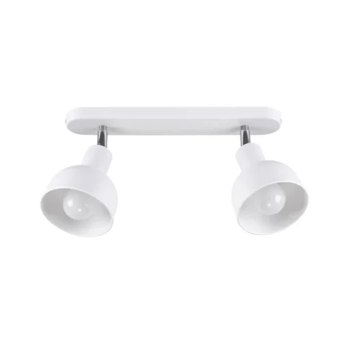 Plafondlamp Elba, 34 cm, 2-lamps, wit, metaal, E27