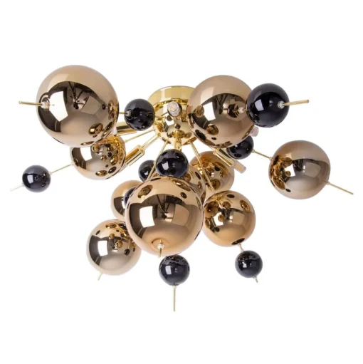 Plafondlamp Explosion met gouden bollen