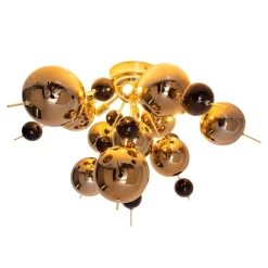 Plafondlamp Explosion met gouden bollen