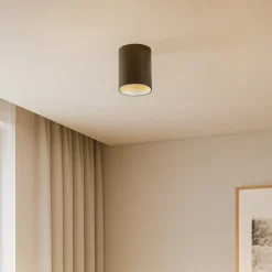 Plafondlamp Eye Tone, zwart/zilver