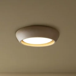 Plafondlamp Fjord, bruin, gips, Ø 28 cm, GX53