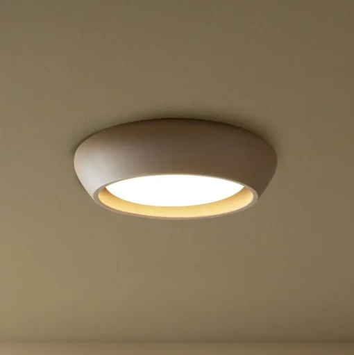 Plafondlamp Fjord, bruin, gips, Ø 28 cm, GX53
