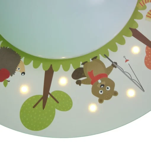 Plafondlamp grappige bosdieren, 1-lamp, 20 LEDs