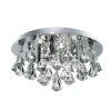 Plafondlamp Hanna, rond IP44, 38cm chroom Piramide