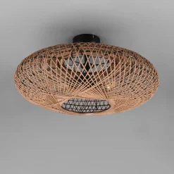 Plafondlamp Hedda van sisal en metaal
