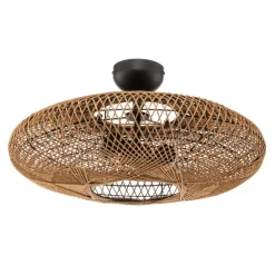 Plafondlamp Hedda van sisal en metaal