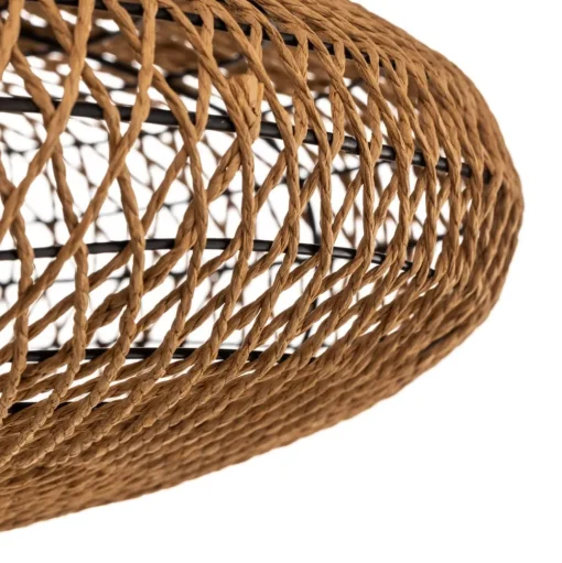 Plafondlamp Hedda van sisal en metaal