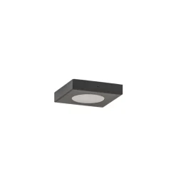 Plafondlamp Hero, 12 x 12 cm, zwart, metaal, GX53