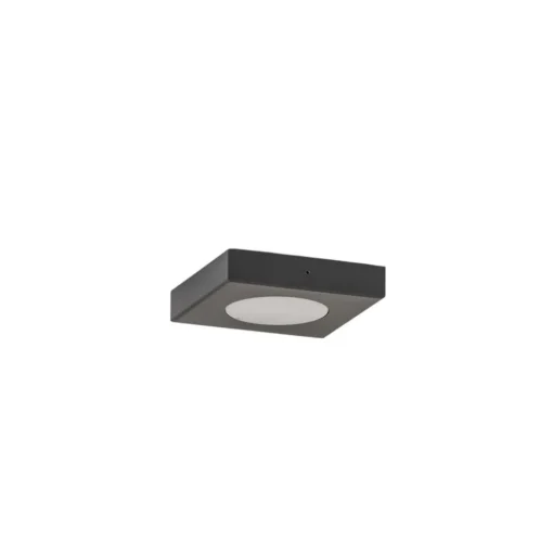 Plafondlamp Hero, 12 x 12 cm, zwart, metaal, GX53