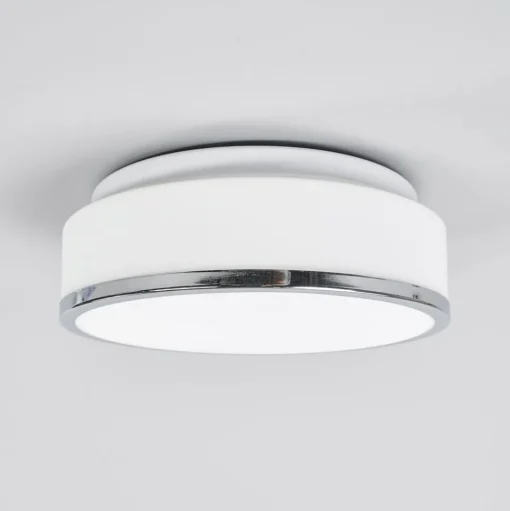 Plafondlamp IP44, Ø 28cm, chroom