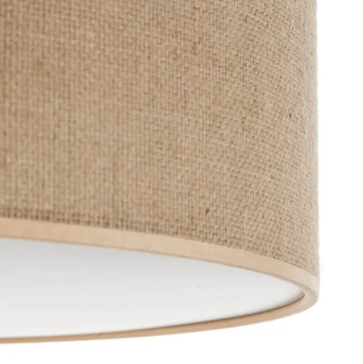Plafondlamp Jute met beige kap, Ø 48 cm