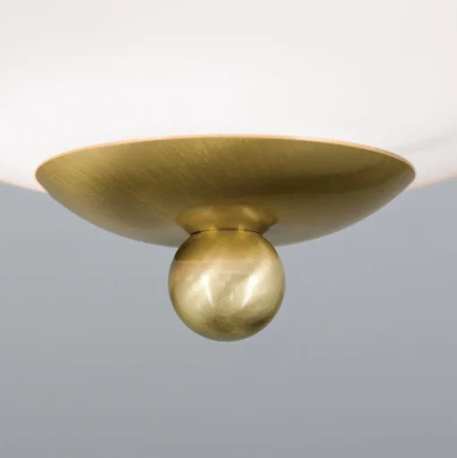 Plafondlamp Landhaus messing opaal groen Ø 21 cm