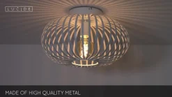 Plafondlamp Manuela, Ø 40 cm, wit