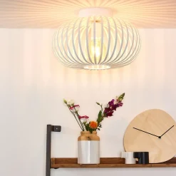 Plafondlamp Manuela, Ø 40 cm, wit