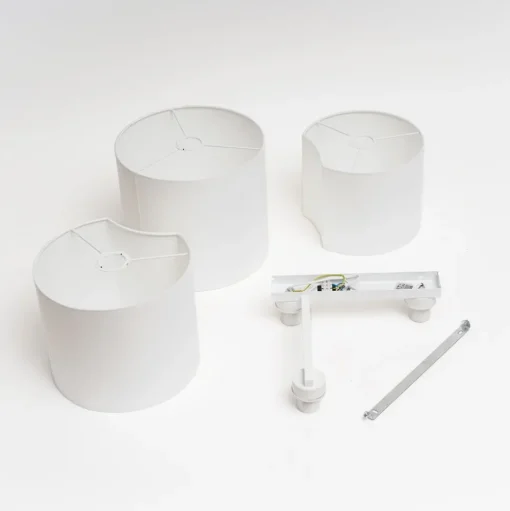Plafondlamp Mona 3-lamps, wit
