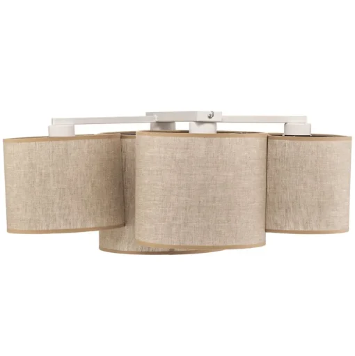 Plafondlamp Mona Nature, 4-lamps linnen naturel