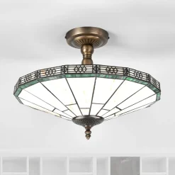 Plafondlamp New York in Tiffany-stijl