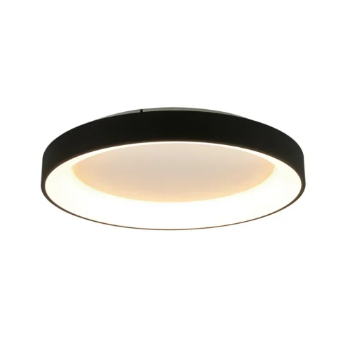 Plafondlamp Niseko II CCT afstandsbediening, Ø 65cm, zwart