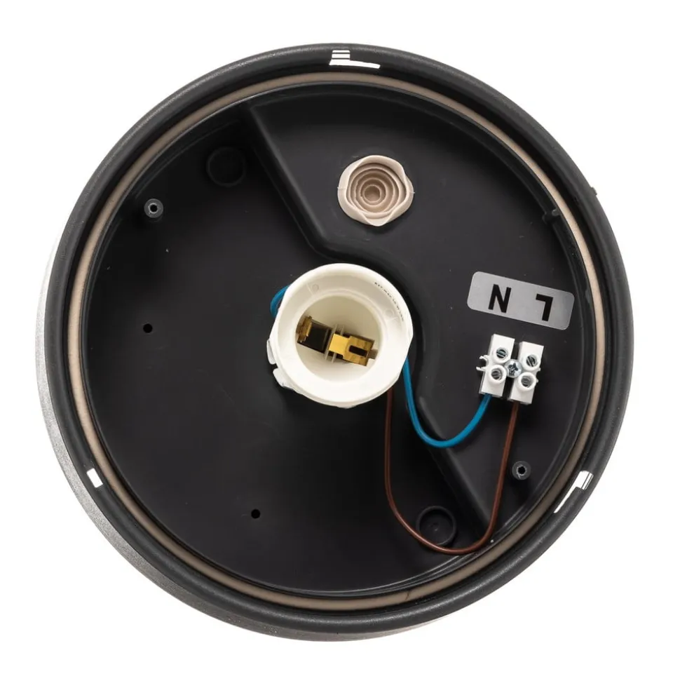 Plafondlamp Nook met heldere kap, grafiet