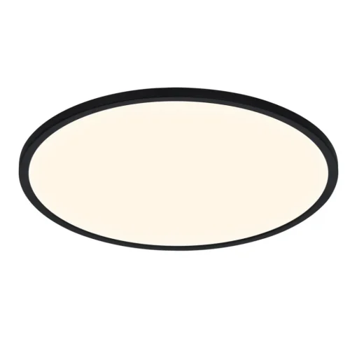 Plafondlamp Oja Smart, zwart, Ø 60 cm