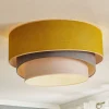 Plafondlamp Pastel Trio Ø 60 cm mosterd/grijs/lichtgrijs