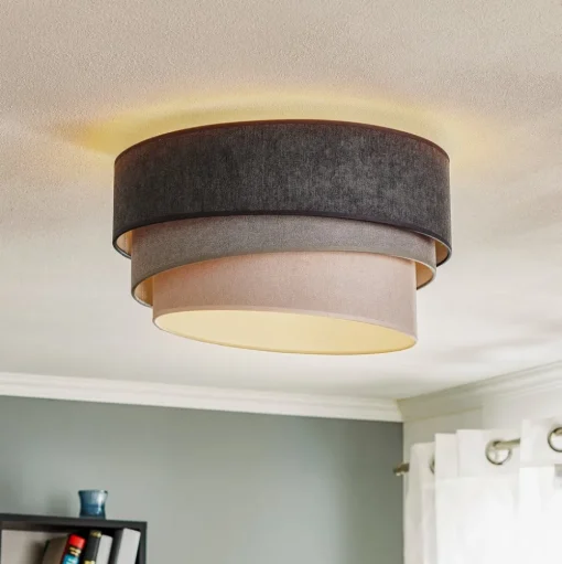 Plafondlamp Pastel Trio Ø 45 cm in 3 grijstinten