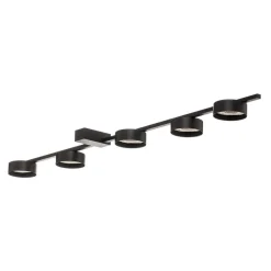 Plafondlamp Pills V, zwart, 5-lamps