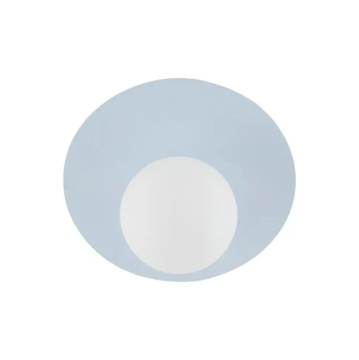 Plafondlamp Pixie, lichtblauw, glas, Ø 25 cm, bol, G9