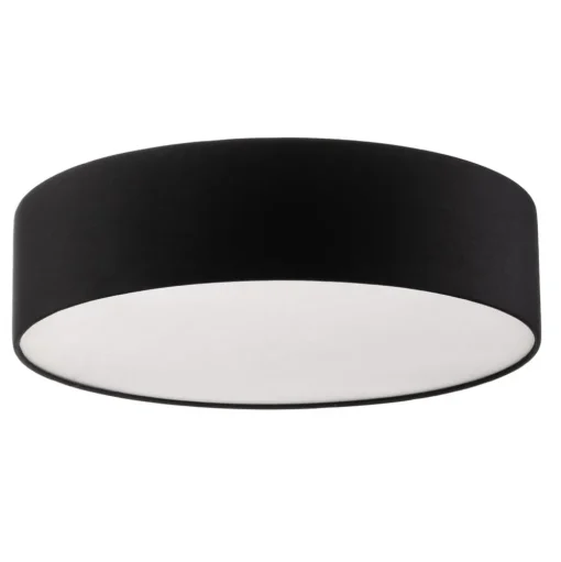 Plafondlamp Rondo, zwart, Ø 50 cm