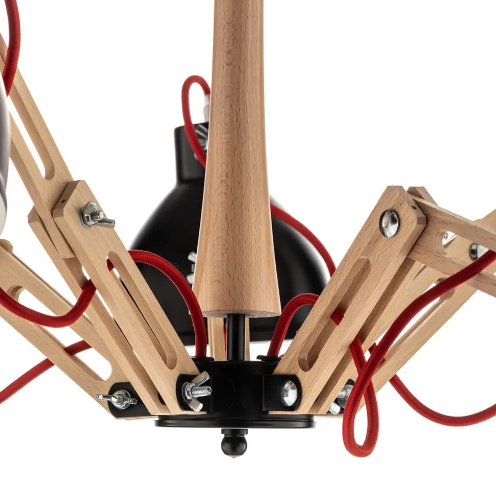 Plafondlamp Skansen 5-lamps verstelbaar zwart