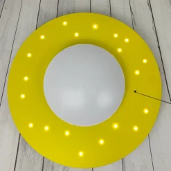 Plafondlamp Starlight met sterrenhemel, geel