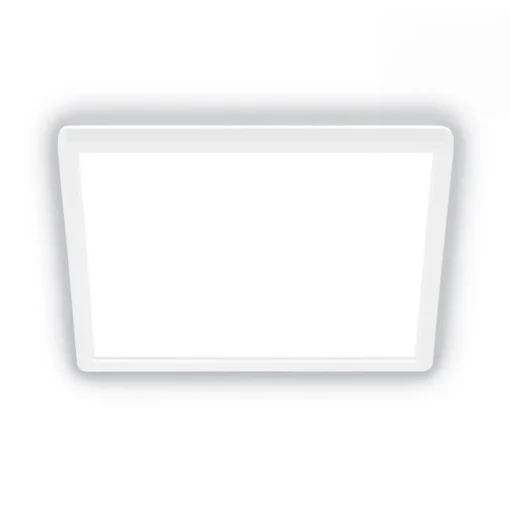 Plafondlamp Tava A, 29x29 cm, kunststof, wit