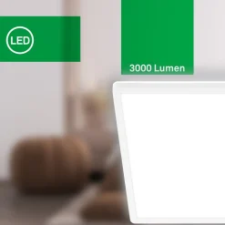 Plafondlamp Tava A, 42x42 cm, kunststof, wit