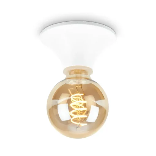 Plafondlamp Tepel voor de badkamer IP44 E27 wit