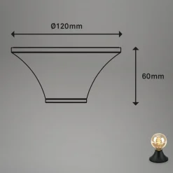 Plafondlamp Tepel voor de badkamer IP44 E27 zwart