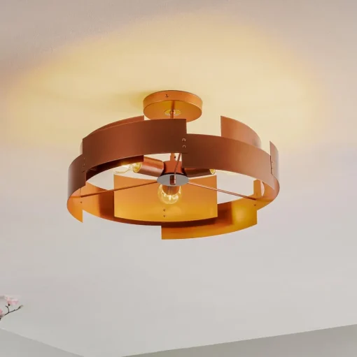 Plafondlamp Tori, koper