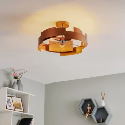 Plafondlamp Tori, koper