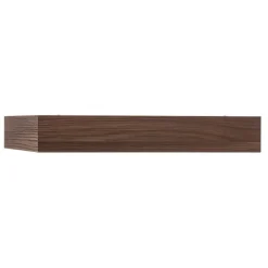 Plafondlamp Tromsö, walnoot, 50 x 50 cm, hout/glas