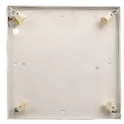 Plafondlamp Tromsö, walnoot, 50 x 50 cm, hout/glas