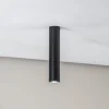 Plafondlamp Tube in cilindervorm, zwart
