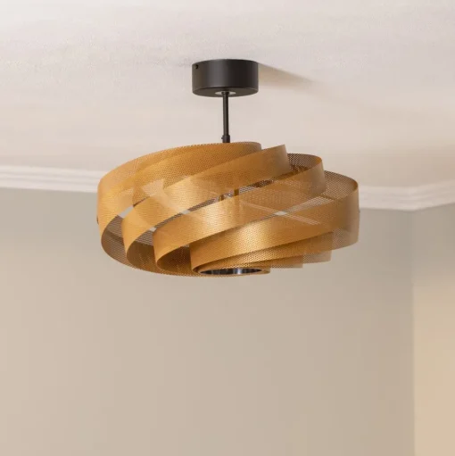 Plafondlamp Vento, goudkleurig, Ø 50 cm