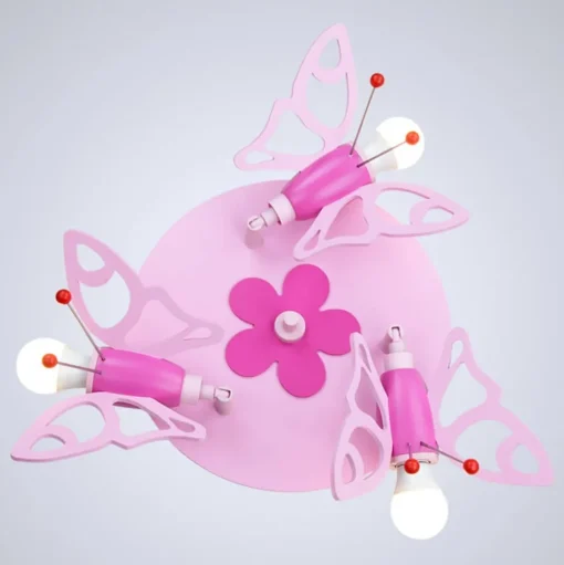 Plafondlamp Vlinder voor kinderkamer, 3-lamps