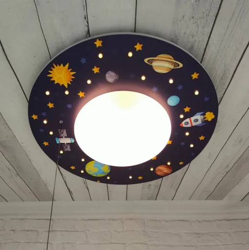 Plafondlamp Weltall met LED sterrenhemel