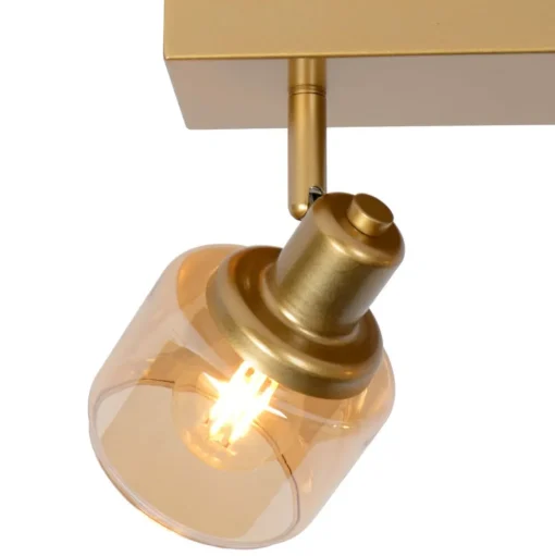Plafondspot Bjorn, 2-lamps, goud/messing