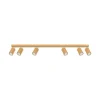 Plafondspot carbon, goudkleurig, lengte 117 cm, aluminium, 6-lamps.