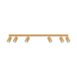 Plafondspot carbon, goudkleurig, lengte 117 cm, aluminium, 6-lamps.