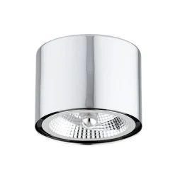 Plafondspot Chloe vast, staal verchroomd