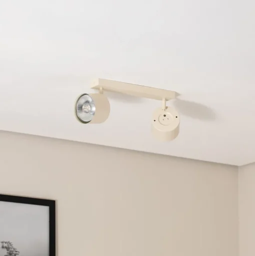 Plafondspot Chloe verstelbaar 2-lamps, beige