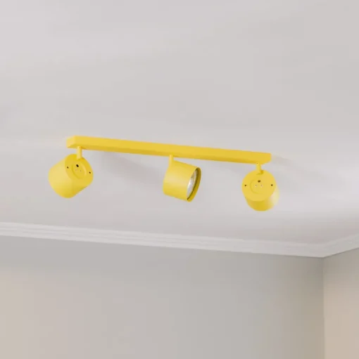 Plafondspot Chloe verstelbaar 3-lamps, geel
