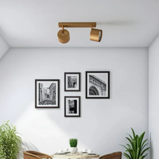 Plafondspot Chloe verstelbaar 2-lamps, goud